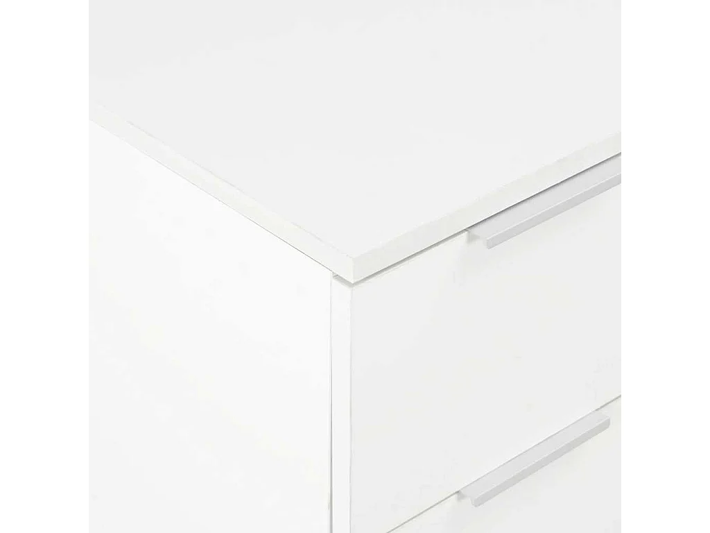 Buffet Blanc brillant 60x35x80 cm Bois d'ingénierie