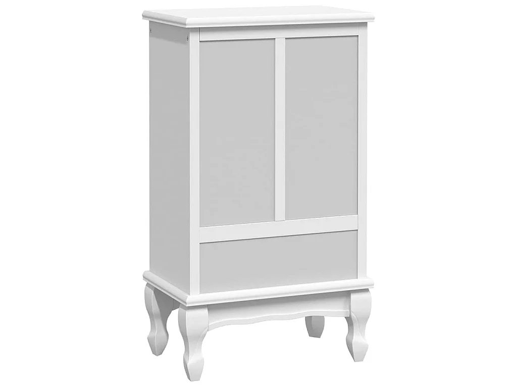 Armoire avec 5 tiroirs et 2 étagères Blanc
