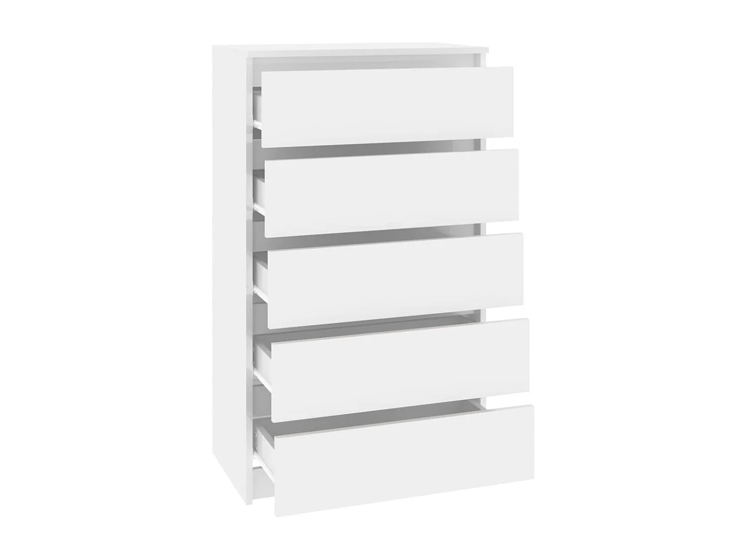 Commode Blanc brillant 60x36x103 cm Bois d'ingénierie