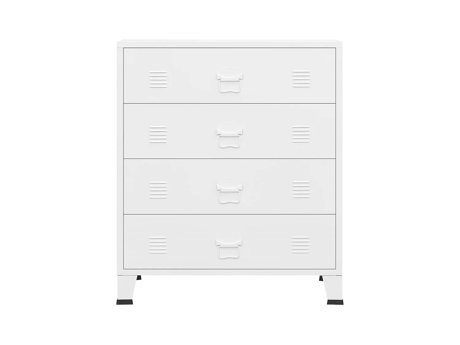 Industrial Kommode mit Schubladen Weiß 78x40x93 cm Metall