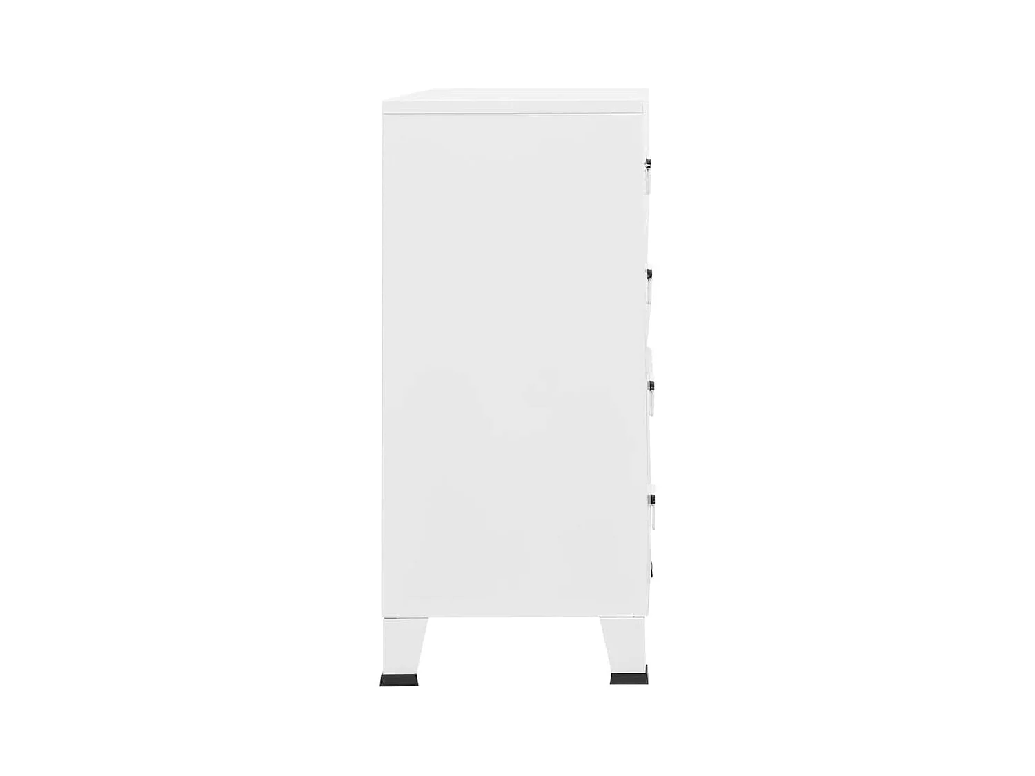 Industrial Kommode mit Schubladen Weiß 78x40x93 cm Metall