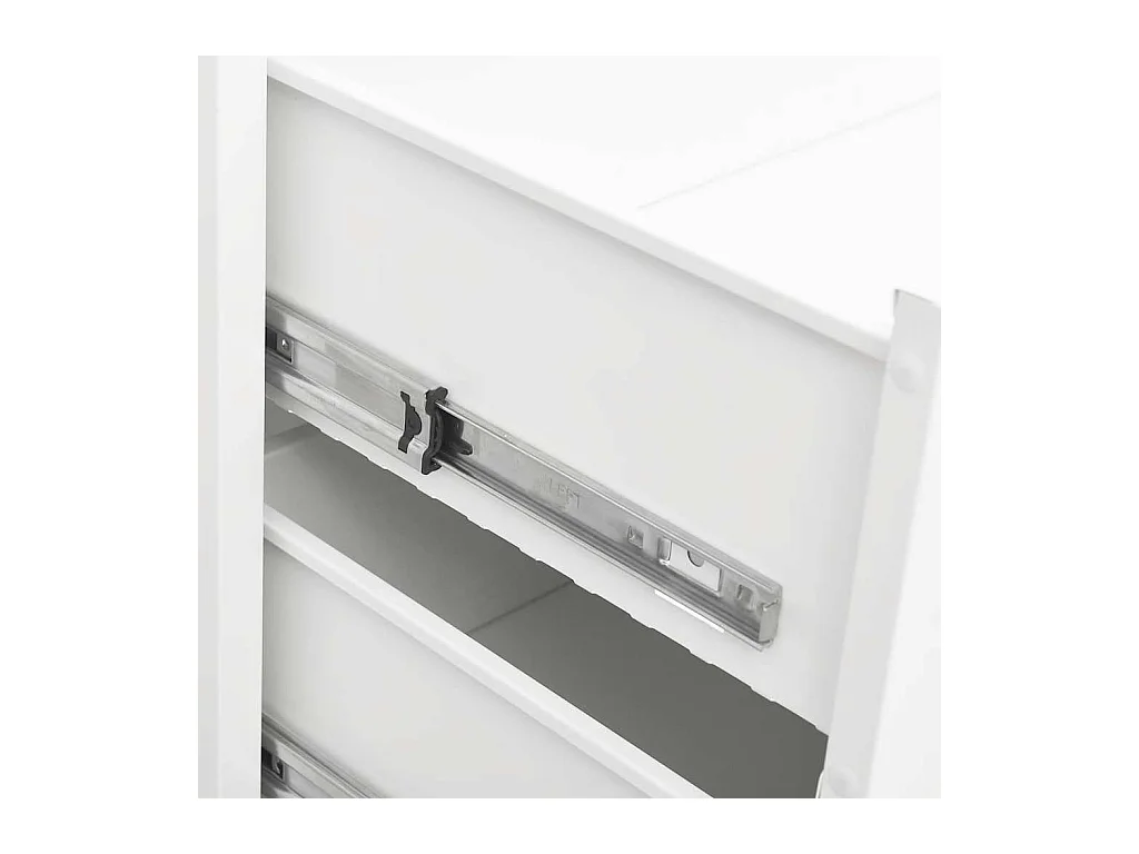 Industrial Kommode mit Schubladen Weiß 78x40x93 cm Metall