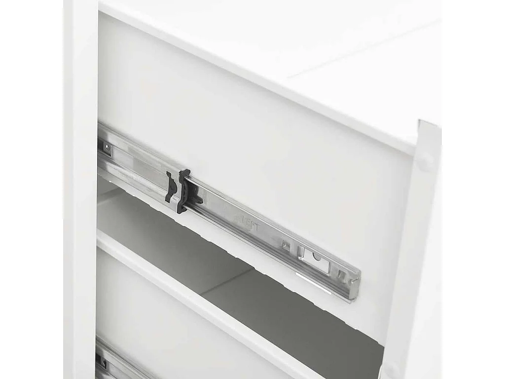 Armoire à tiroirs industrielle Blanc 78x40x93 cm Métal