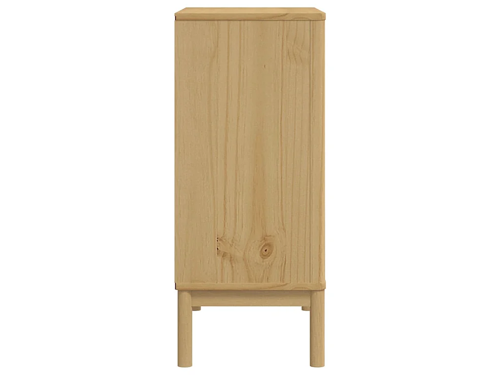 Ladekast FLORO massief grenenhout wasbruin