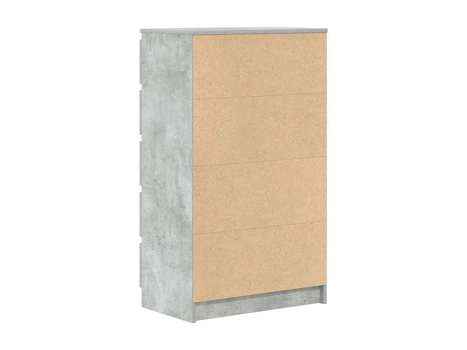 Ladekast 60x36x103 cm bewerkt hout betongrijs