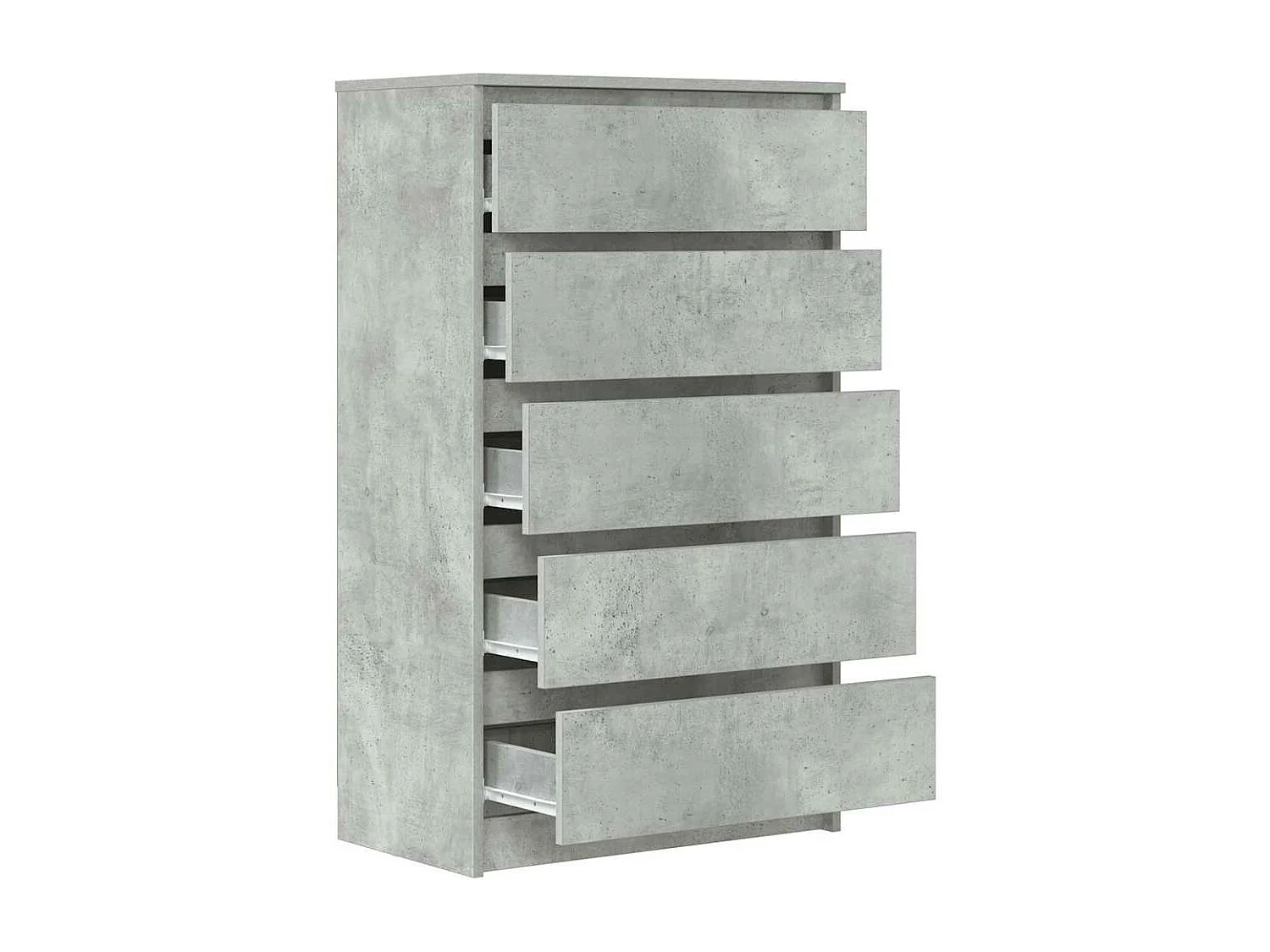 Ladekast 60x36x103 cm bewerkt hout betongrijs