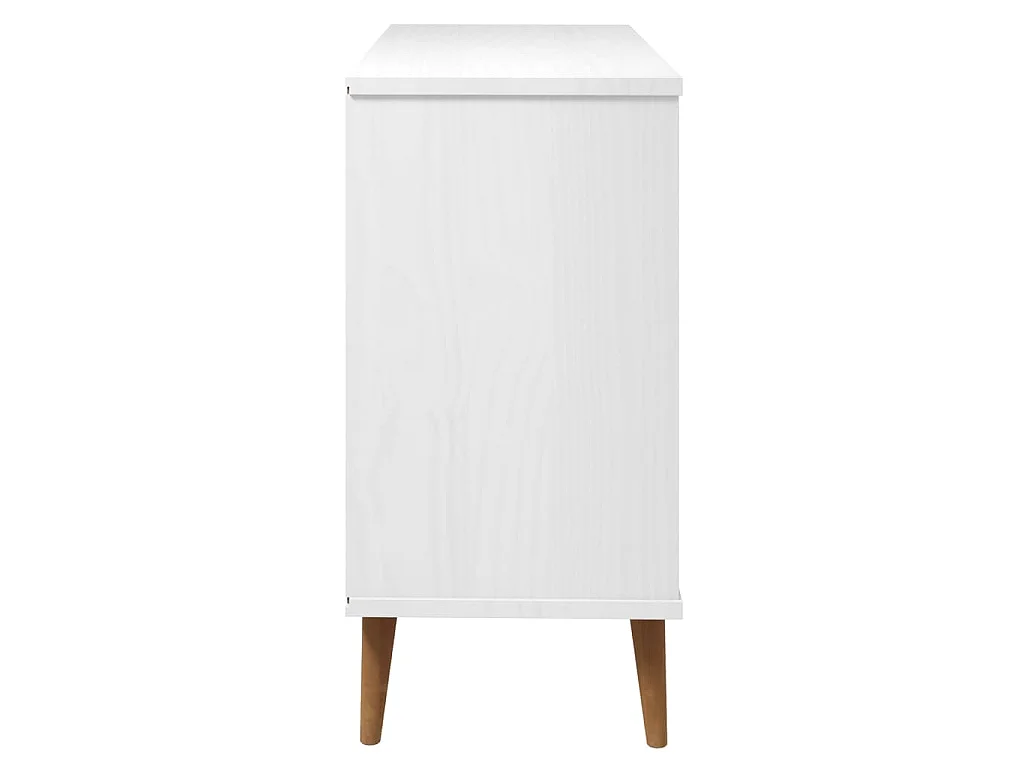 Armário de gavetas MOLDE 113x40x80 cm pinho maciço branco
