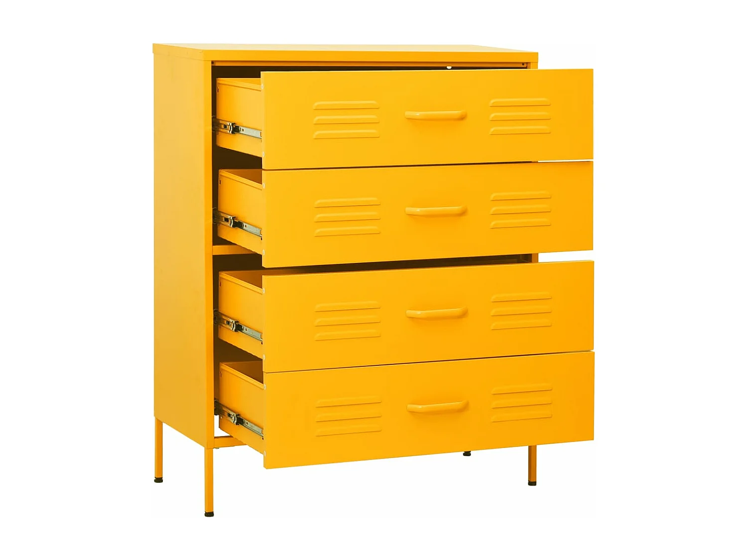 Commode Jaune moutarde 80x35x101,5 cm Acier