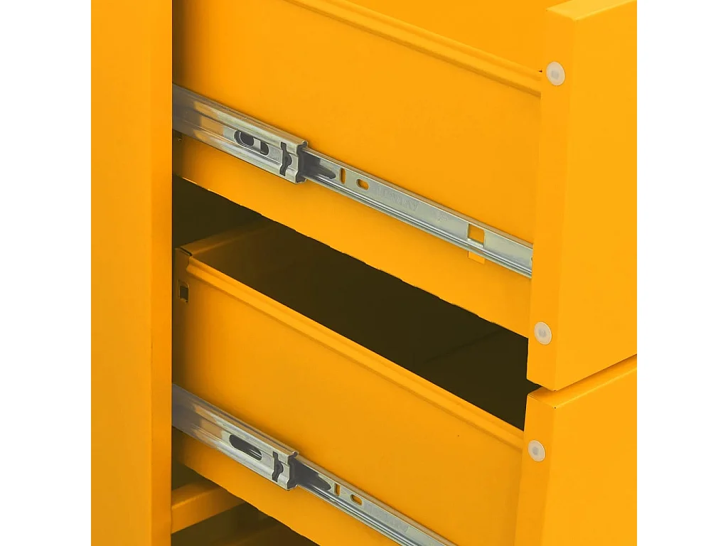 Commode Jaune moutarde 80x35x101,5 cm Acier