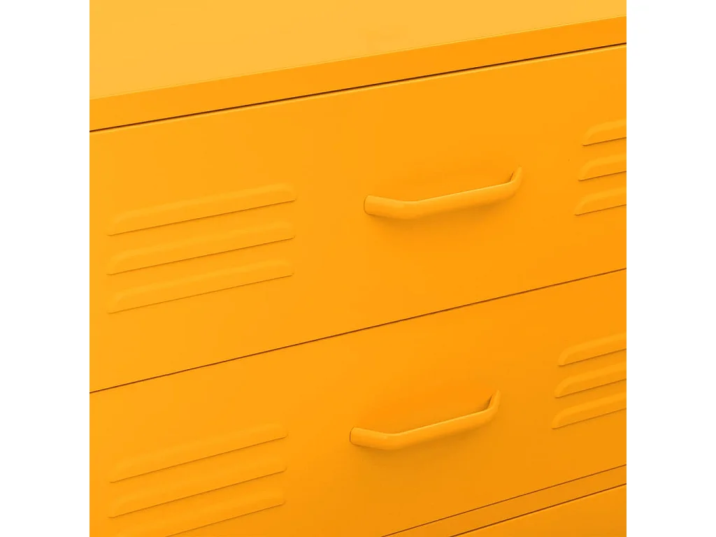 Commode Jaune moutarde 80x35x101,5 cm Acier
