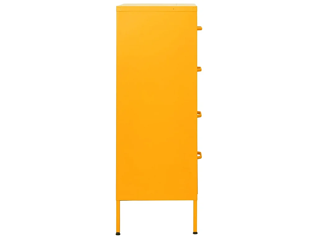 Commode Jaune moutarde 80x35x101,5 cm Acier