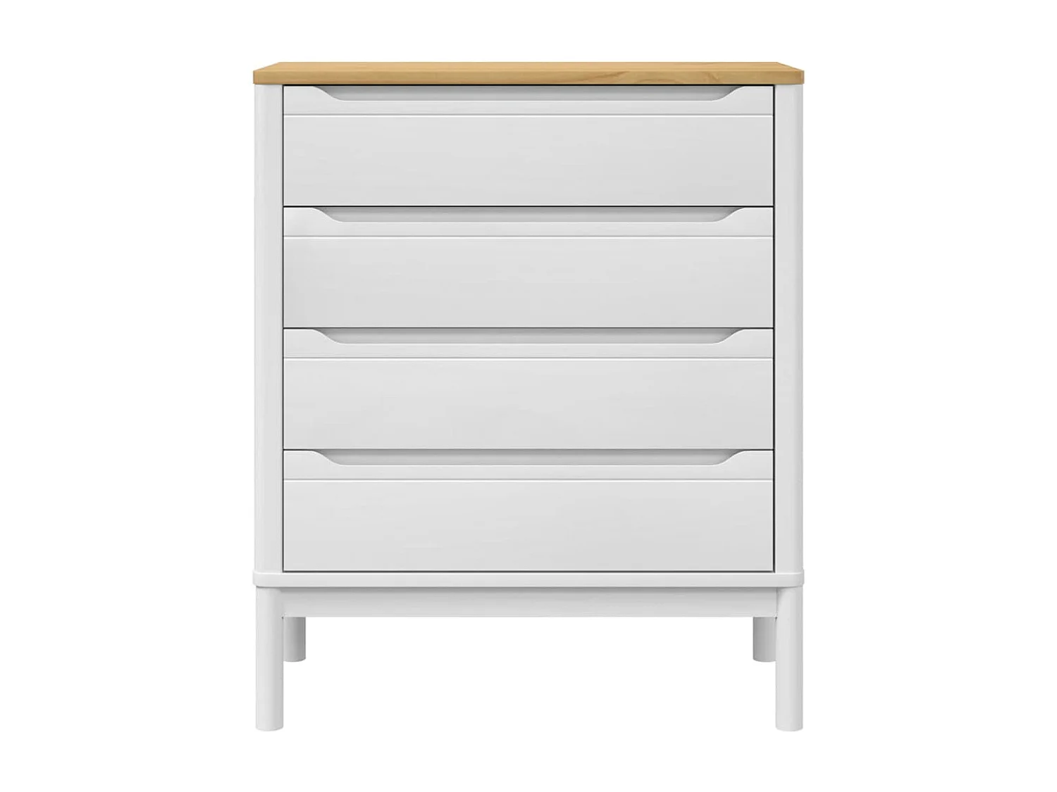 Commode FLORO blanc bois de pin massif