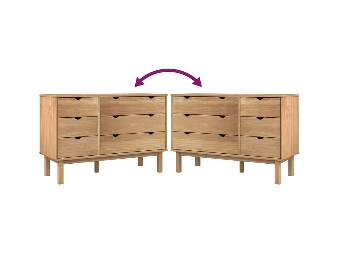 Cajonera OTTA madera maciza de pino 111x43x73,5 cm