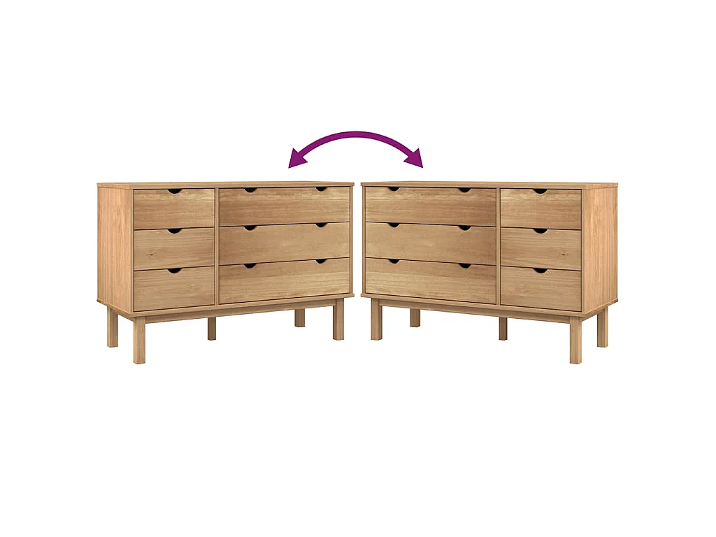 Commode OTTA 111x43x73,5 cm bois de pin massif