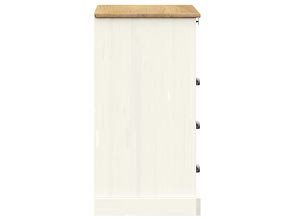 Ladekast VIGO 80x40x76 cm massief grenenhout wit