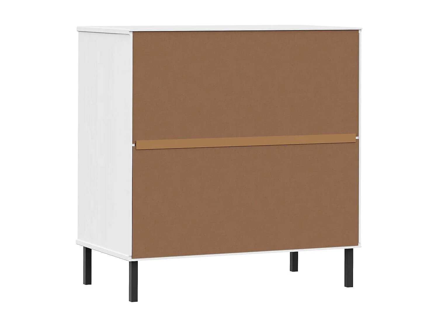 Buffet avec 3 tiroirs Blanc 77x40x79,5 cm Bois massif OSLO