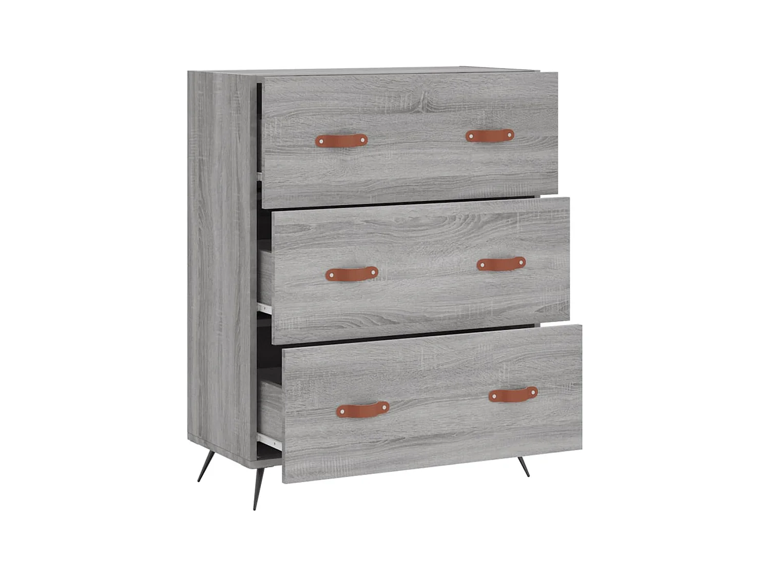 Commode sonoma gris 69,5 x 34 x 90 cm bois d'ingénierie