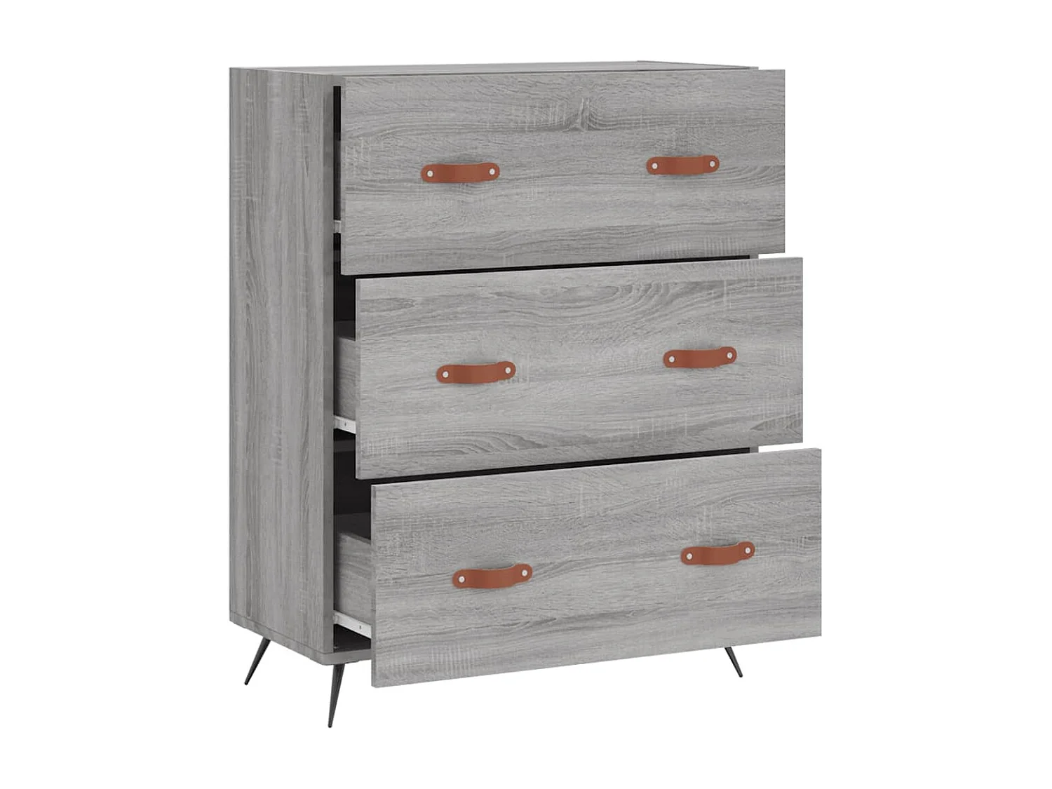 Commode sonoma gris 69,5 x 34 x 90 cm bois d'ingénierie