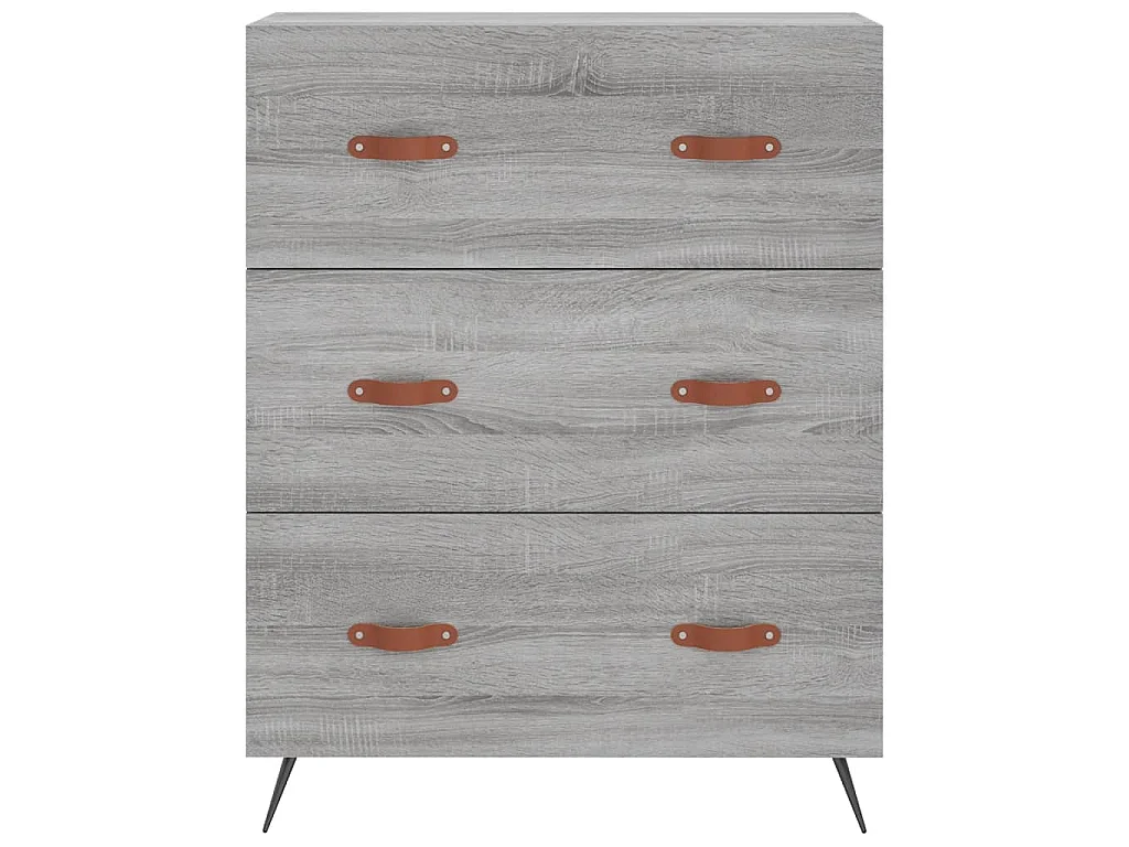 Commode sonoma gris 69,5 x 34 x 90 cm bois d'ingénierie