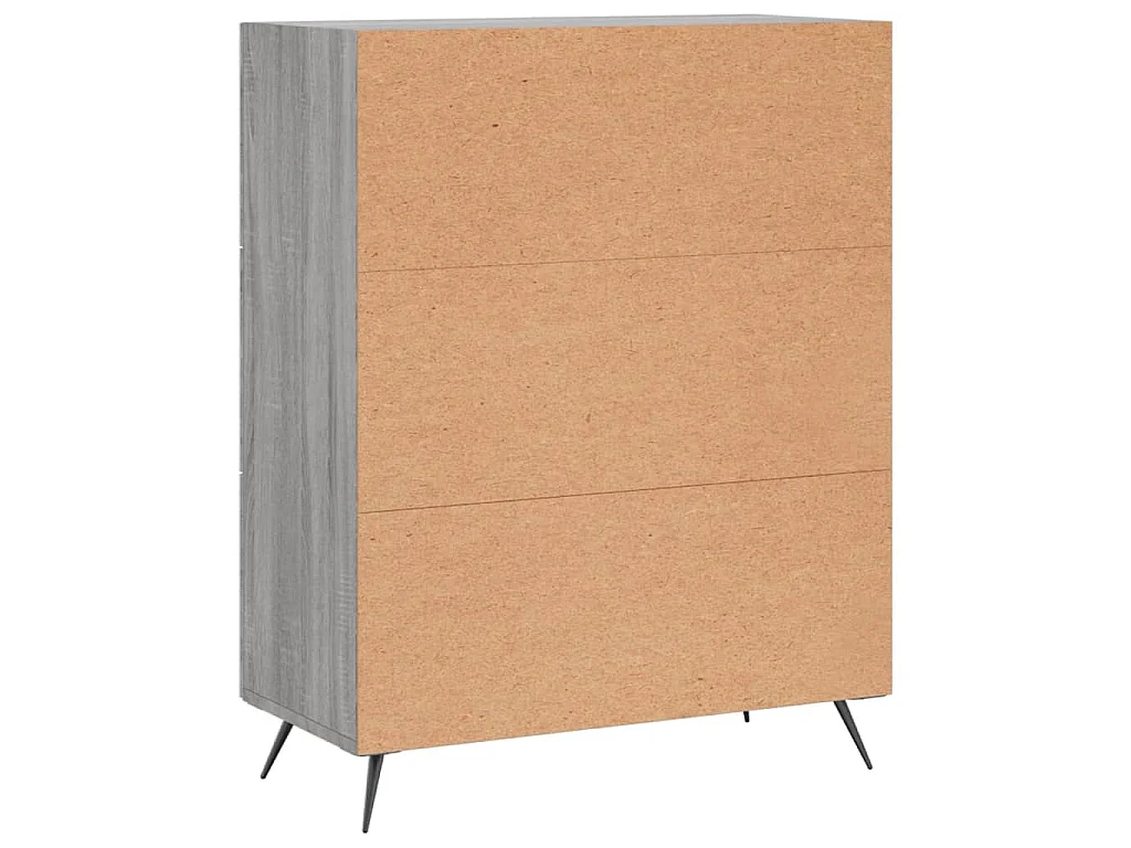 Commode sonoma gris 69,5 x 34 x 90 cm bois d'ingénierie