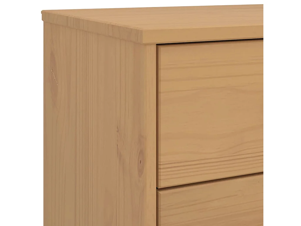 Cassettiera OLDEN Marrone in Legno Massello di Pino