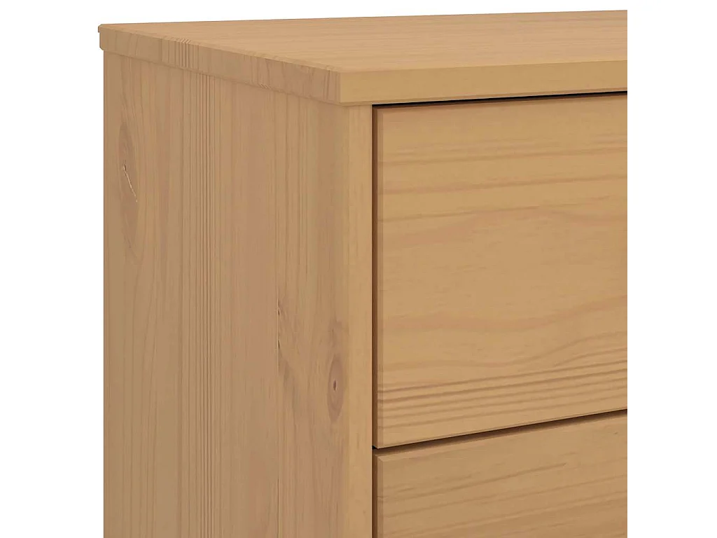 Armoire à tiroirs OLDEN marron bois de pin solide