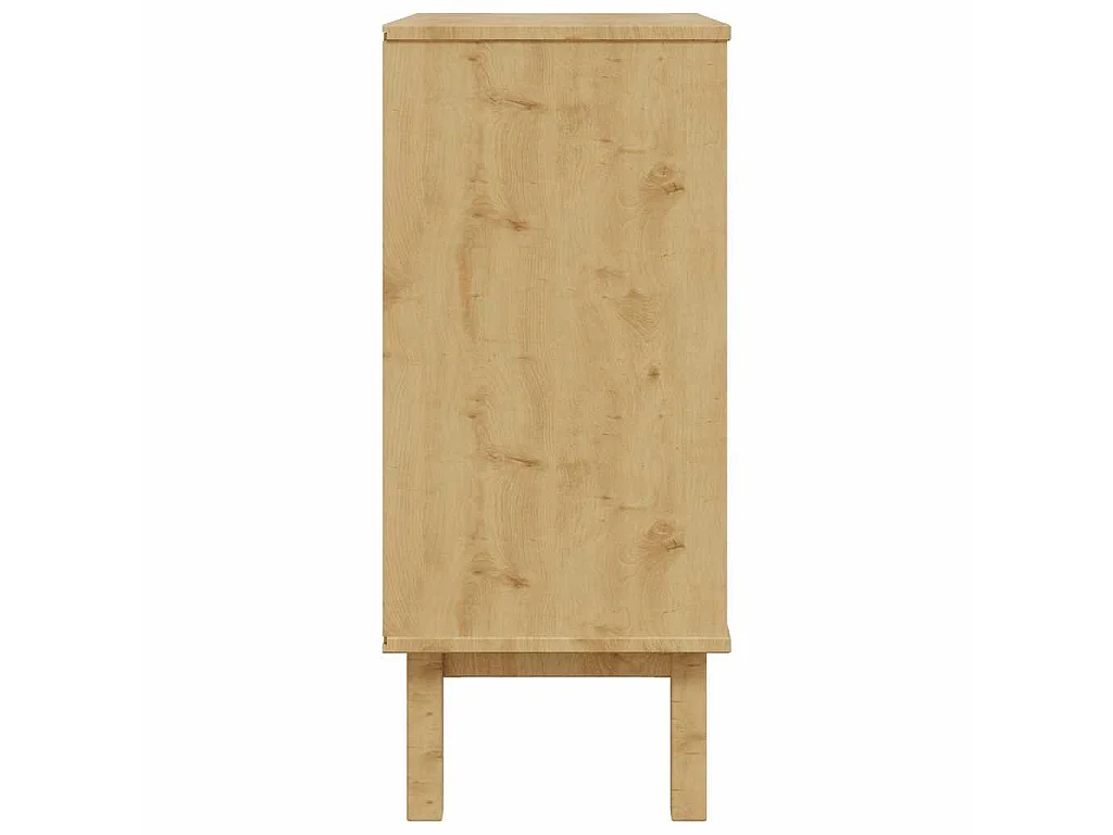 Ladekast OTTA 76,5x39,5x90 cm massief grenenhout bruin en wit