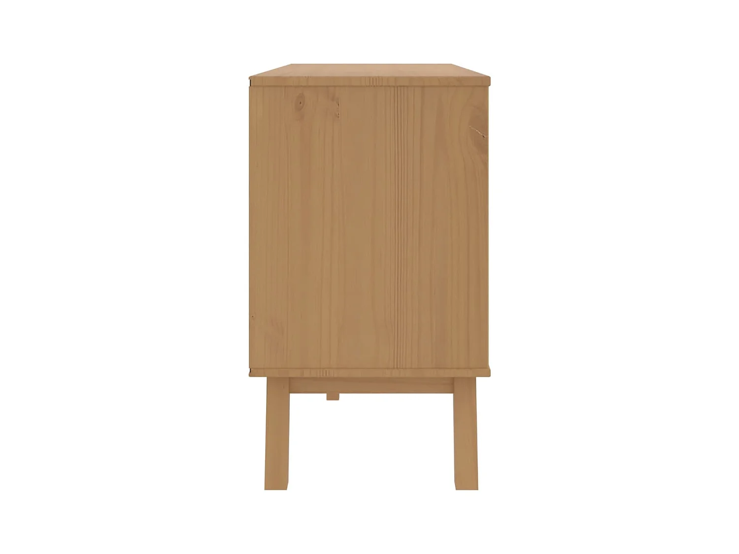 Armoire à tiroirs OLDEN gris et marron bois de pin solide