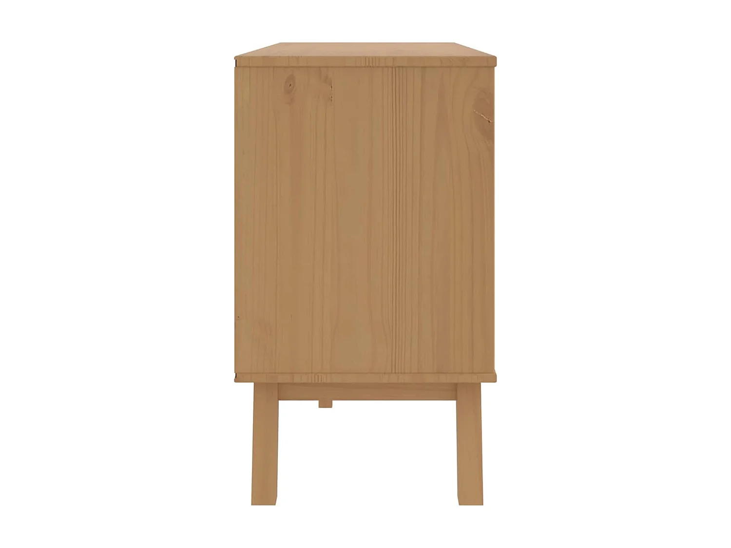 Schubladenschrank OLDEN Grau und Braun Massivholz Kiefer