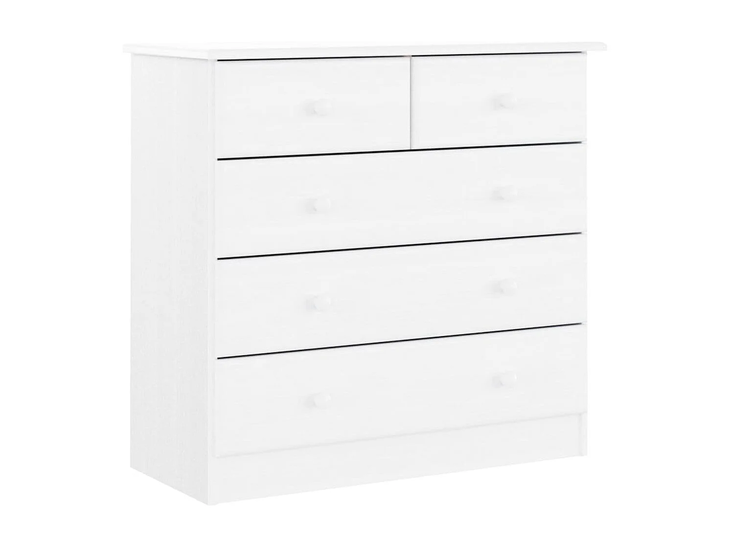 Cómoda ALTA 77x35x73 cm madeira de pinho maciça branco