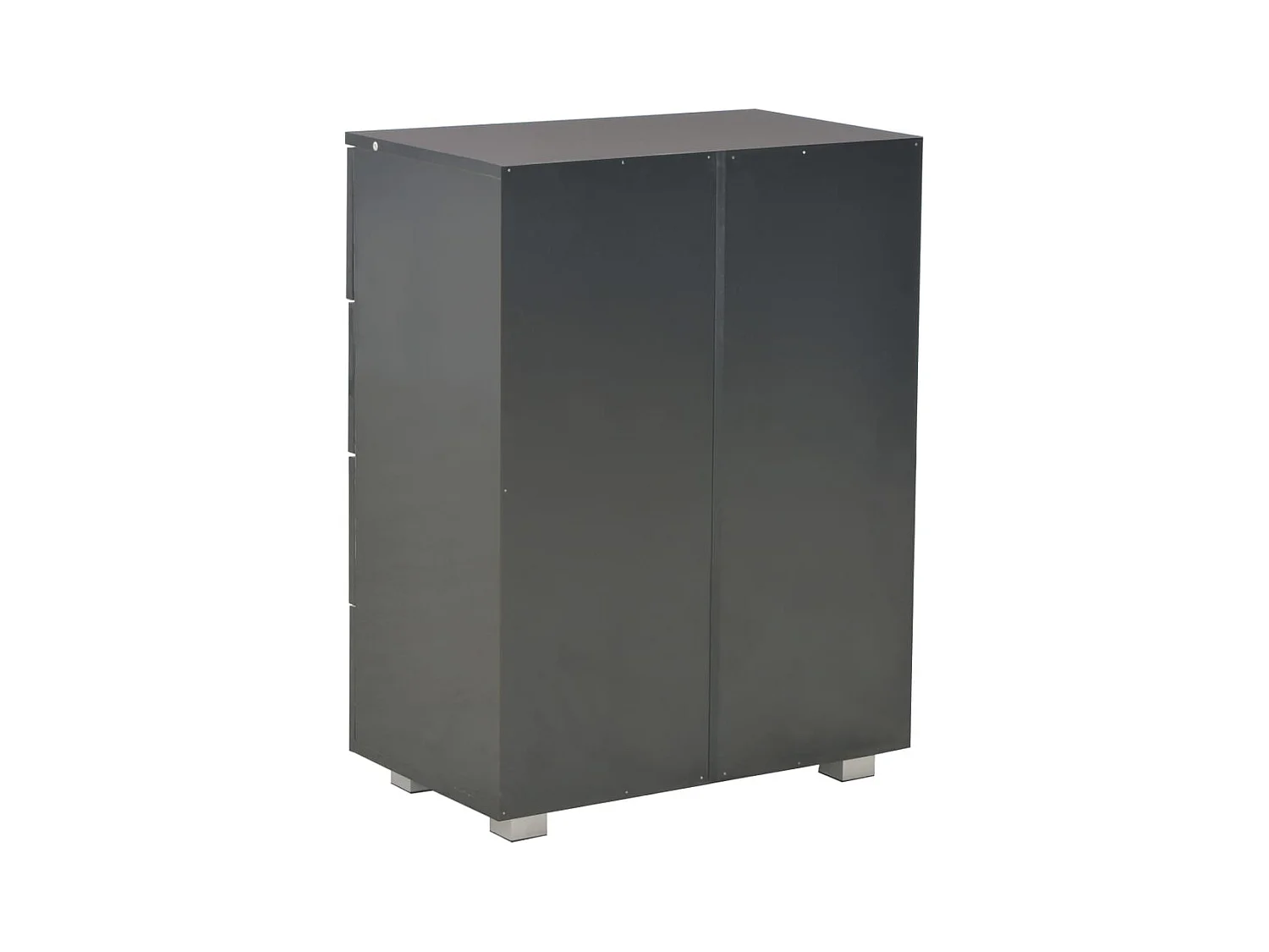 Buffet Noir brillant 60x35x80 cm Bois d'ingénierie