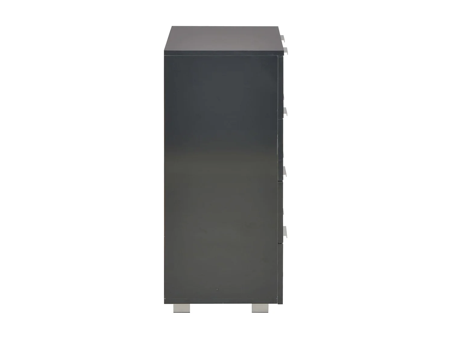 Buffet Noir brillant 60x35x80 cm Bois d'ingénierie