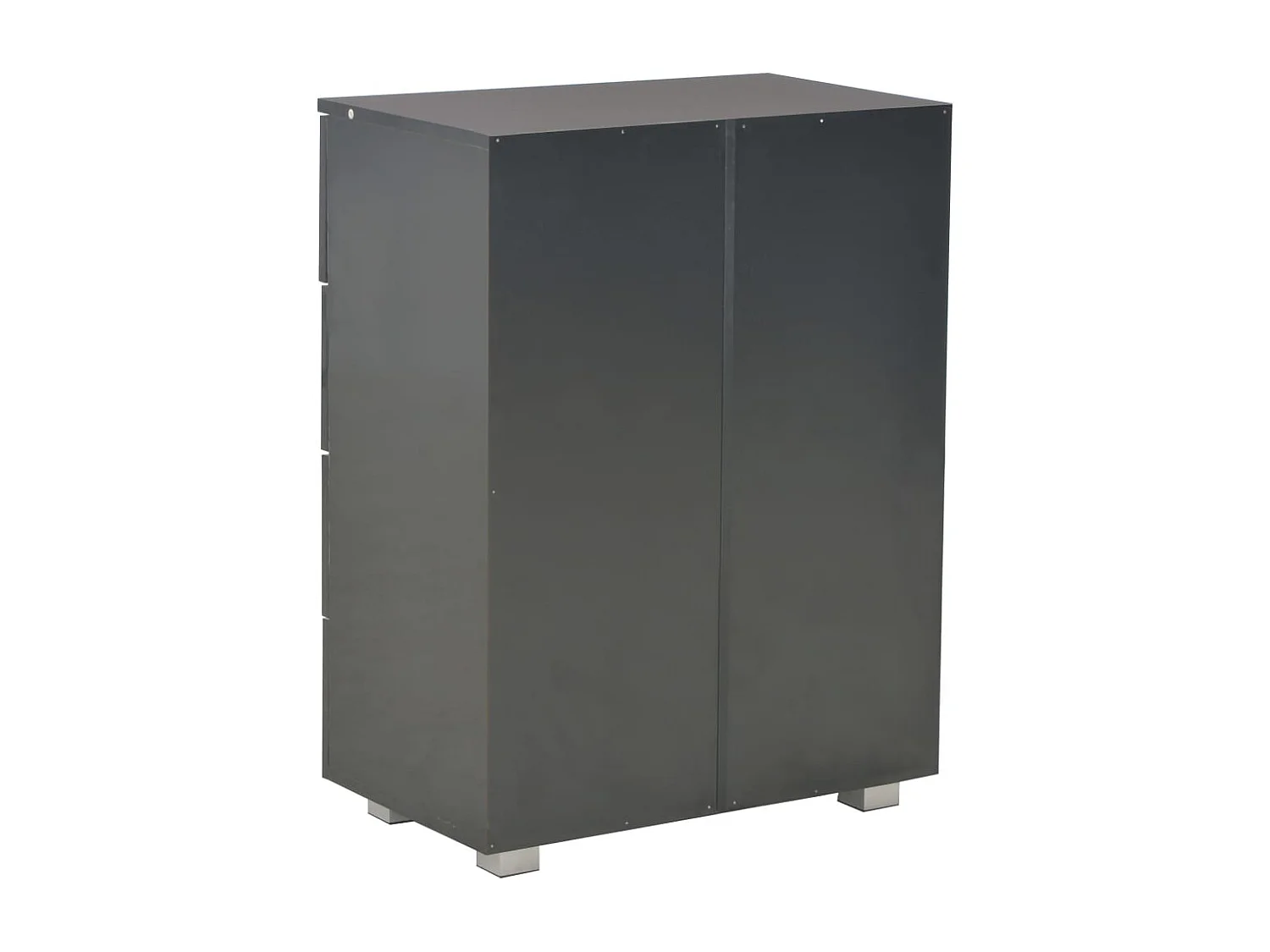 Buffet Noir brillant 60x35x80 cm Bois d'ingénierie