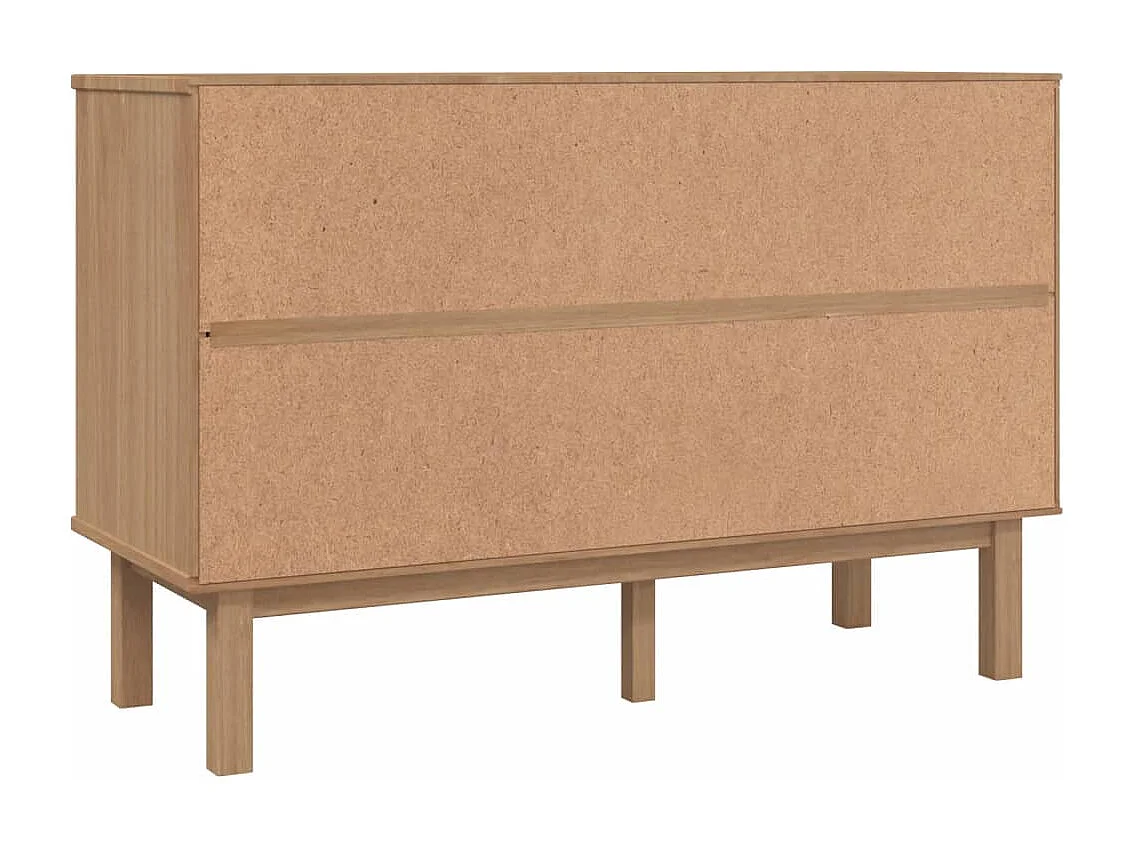 Commode OTTA marron et gris 111x43x73,5 cm bois de pin massif