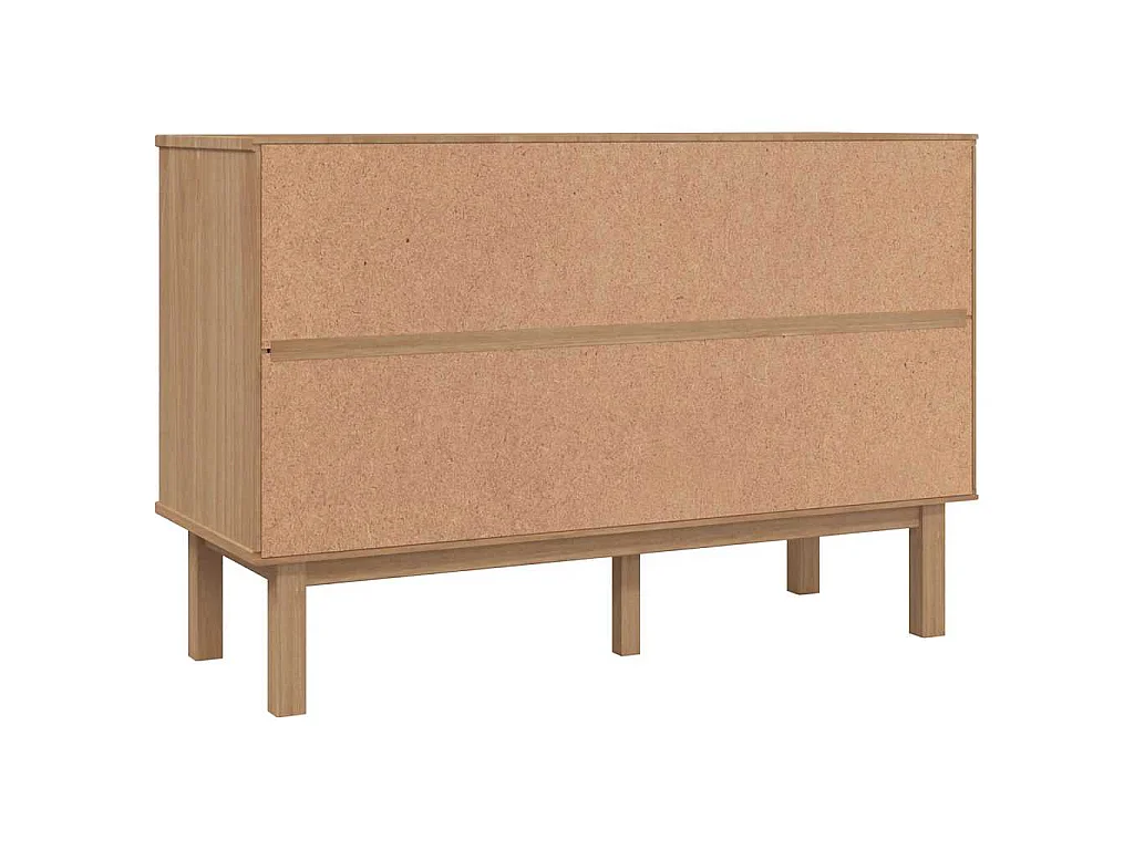 Ladekast OTTA 111x43x73,5 cm grenenhout bruin en grijs