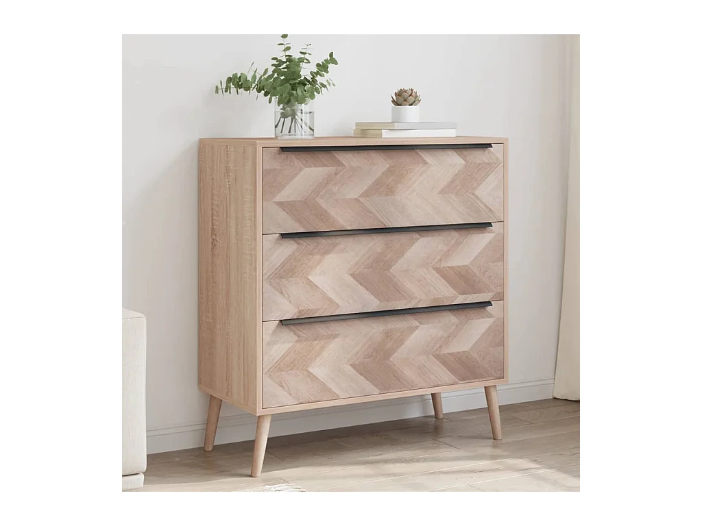 Commode Lusk 03A chêne sonoma 80x38,5x87 cm