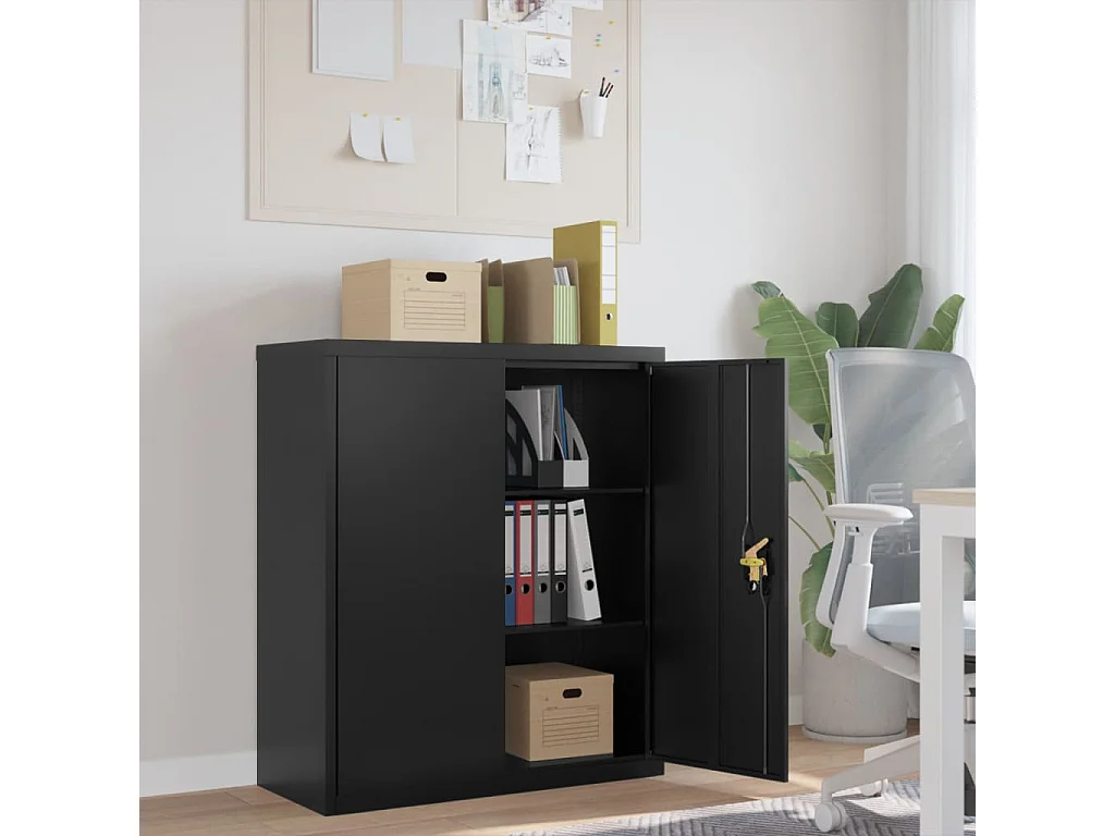 Classeur noir 90x40x105 cm acier