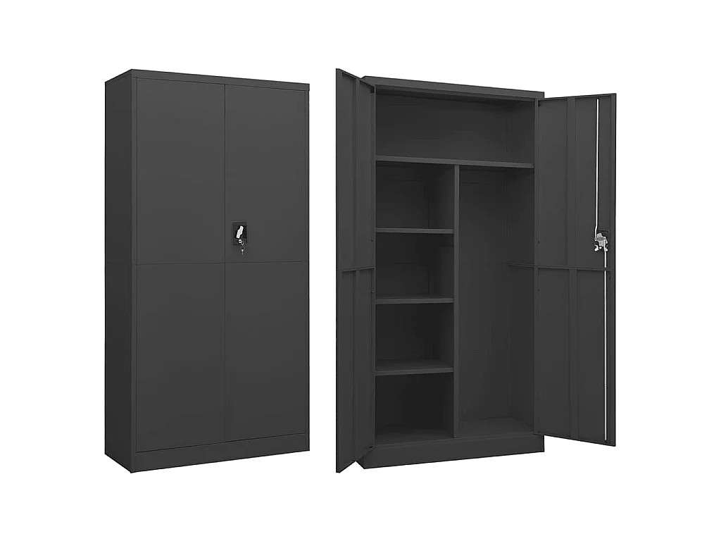 Armoire à casiers Anthracite 90x40x180 cm Acier