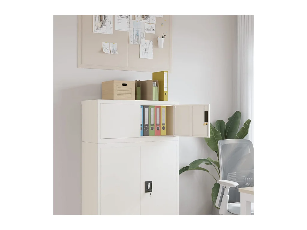 Classeur blanc 90x40x40 cm acier