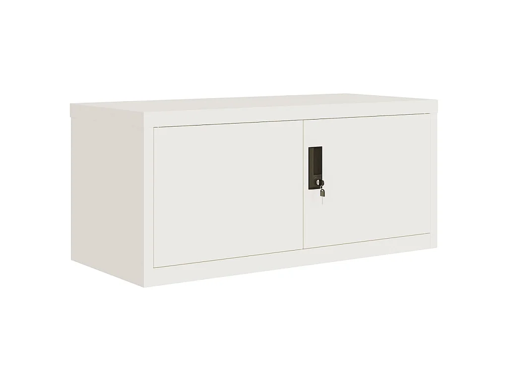 Archiefkast 90x40x40 cm staal wit