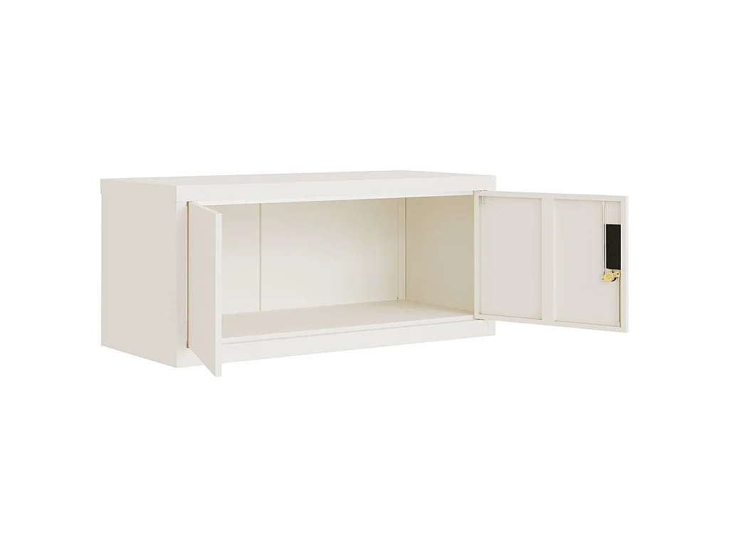 Archiefkast 90x40x40 cm staal wit