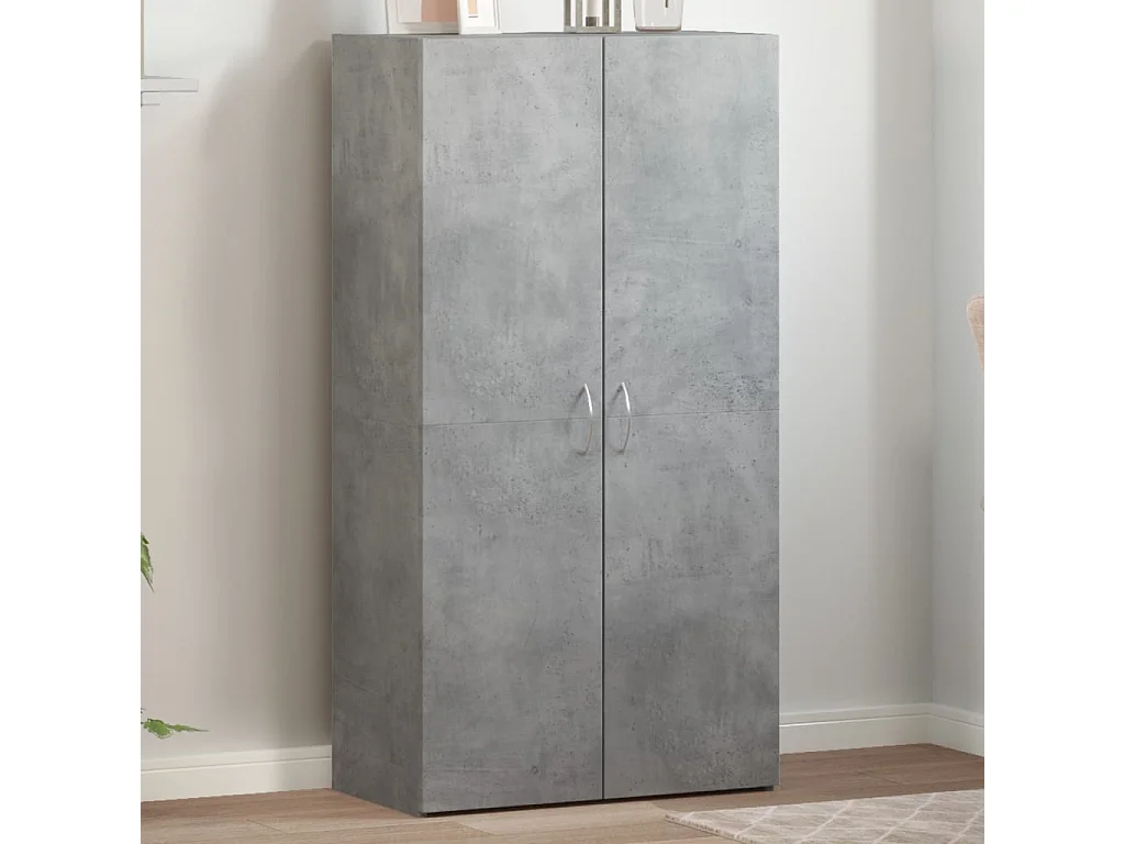 Armario archivador madera ingeniería gris hormigón 60x32x115 cm