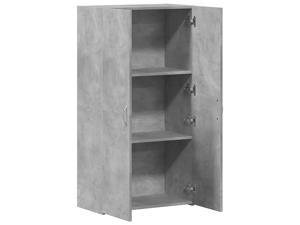 Armario archivador madera ingeniería gris hormigón 60x32x115 cm