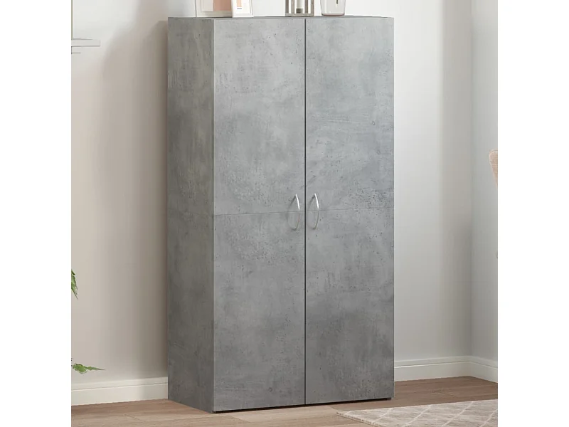 Armario archivador madera ingeniería gris hormigón 60x32x115 cm