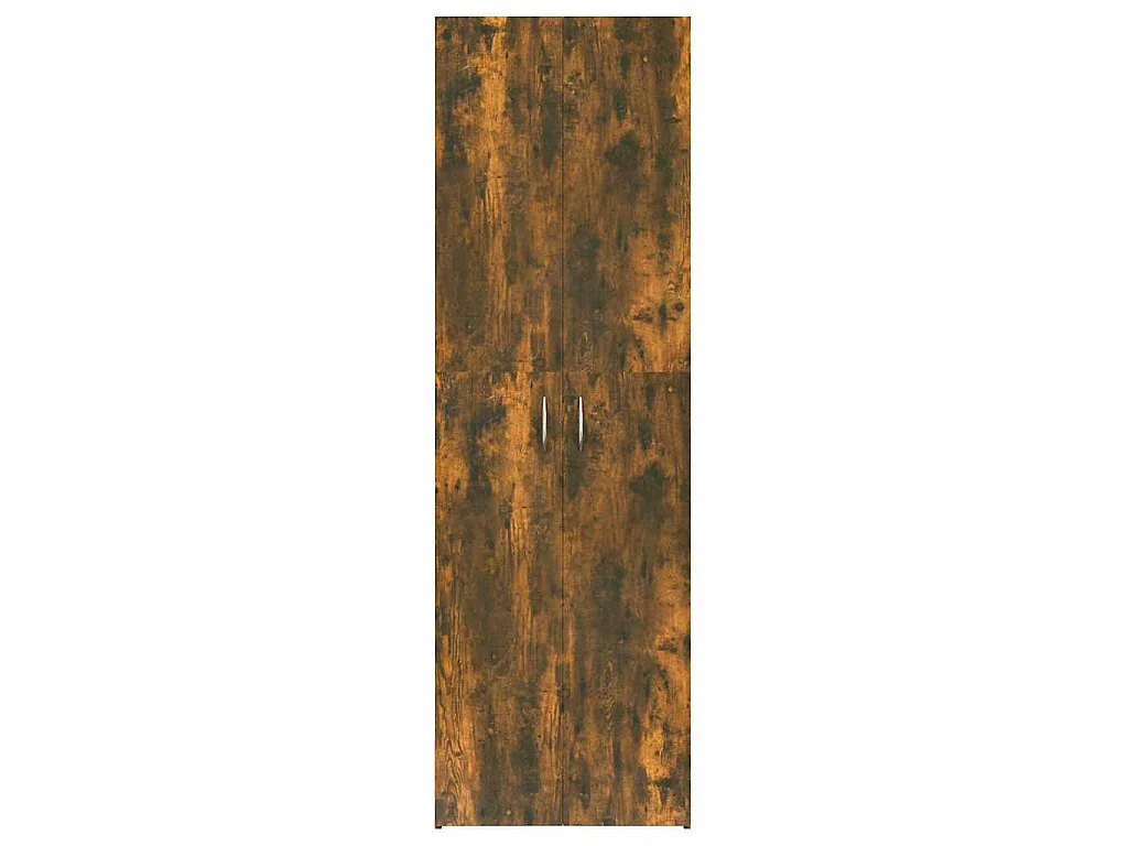 Armoire de bureau Chêne fumé 60x32x190 cm Bois d'ingénierie