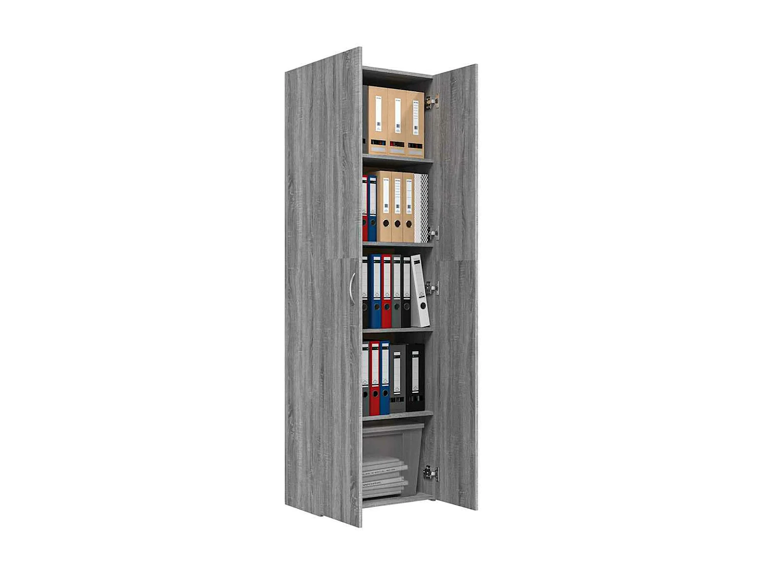 Armoire de bureau Sonoma gris 60x32x190 cm Bois d'ingénierie
