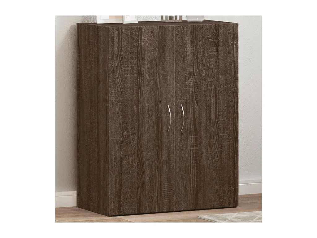 Armoire de classement chêne marron bois d'ingénierie