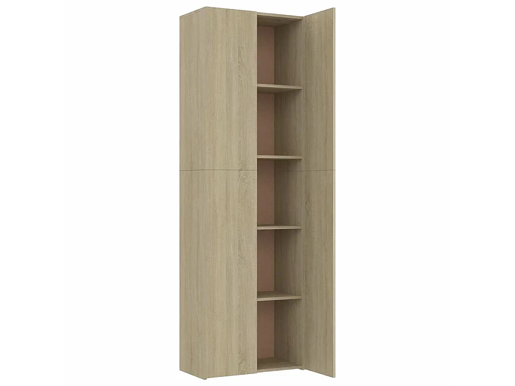 Armoire de bureau Chêne sonoma 60x32x190 cm Bois d'ingénierie