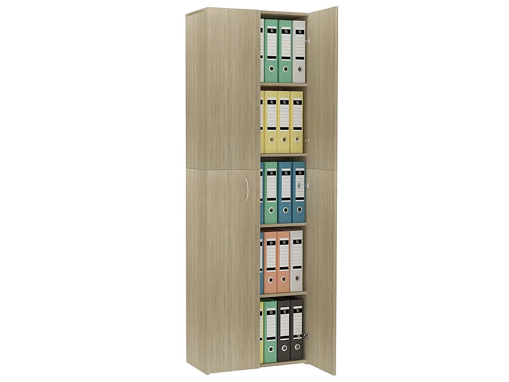 Armoire de bureau Chêne sonoma 60x32x190 cm Bois d'ingénierie