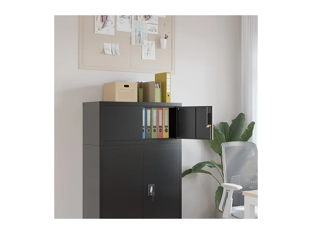 Classeur noir 90x40x40 cm acier